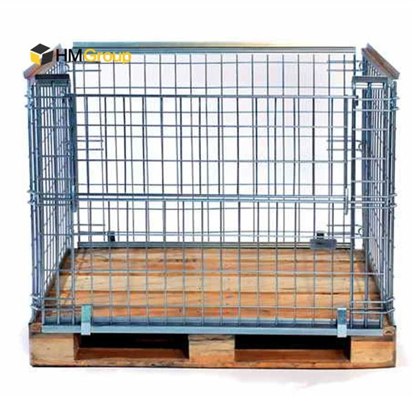 Warehouse Wire Mesh Storage Pallet Cage